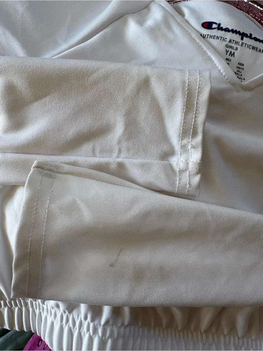 Champion White Girls' V-Neck Athletic Top